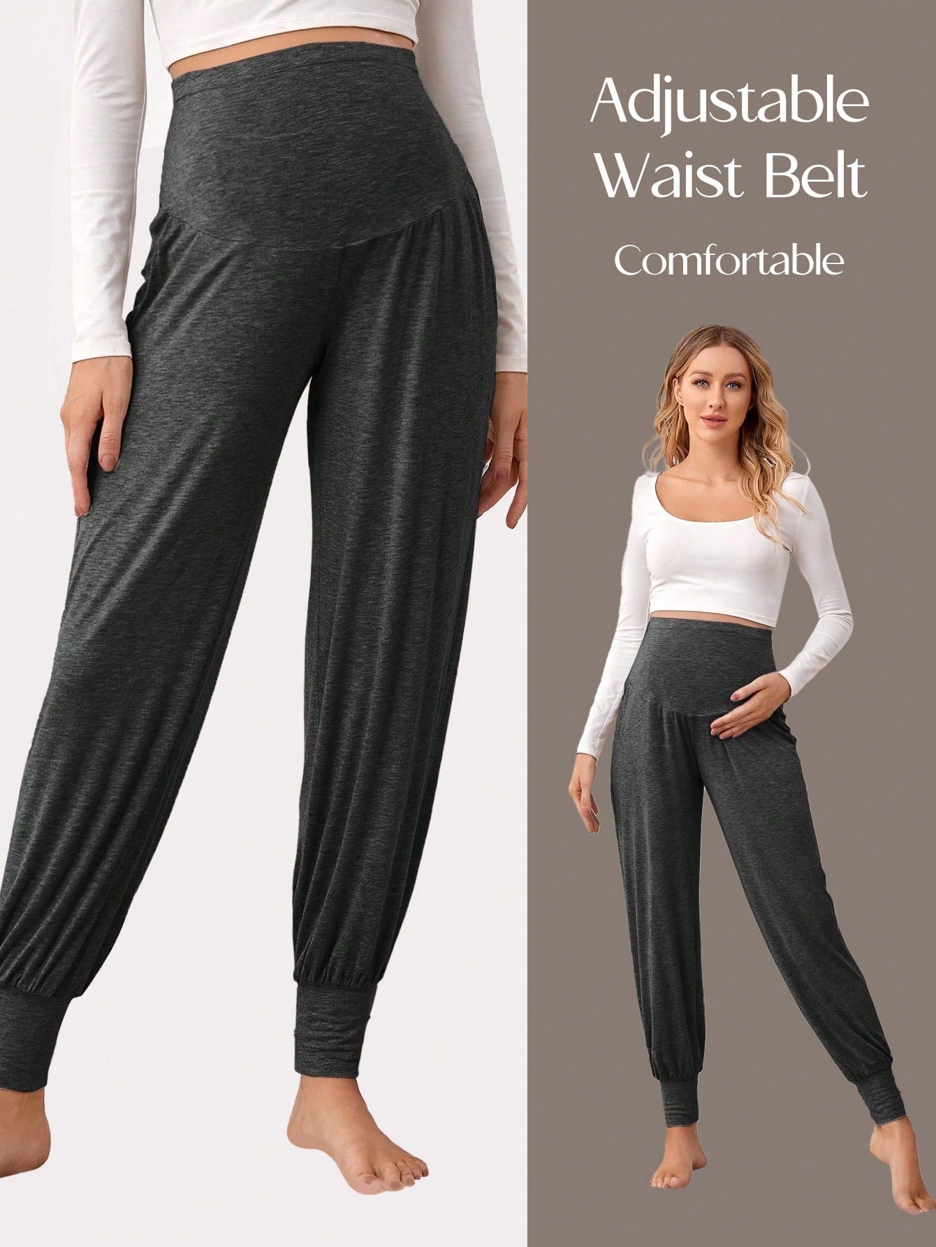 Calça materna ultra confortável tipo jogger Laís