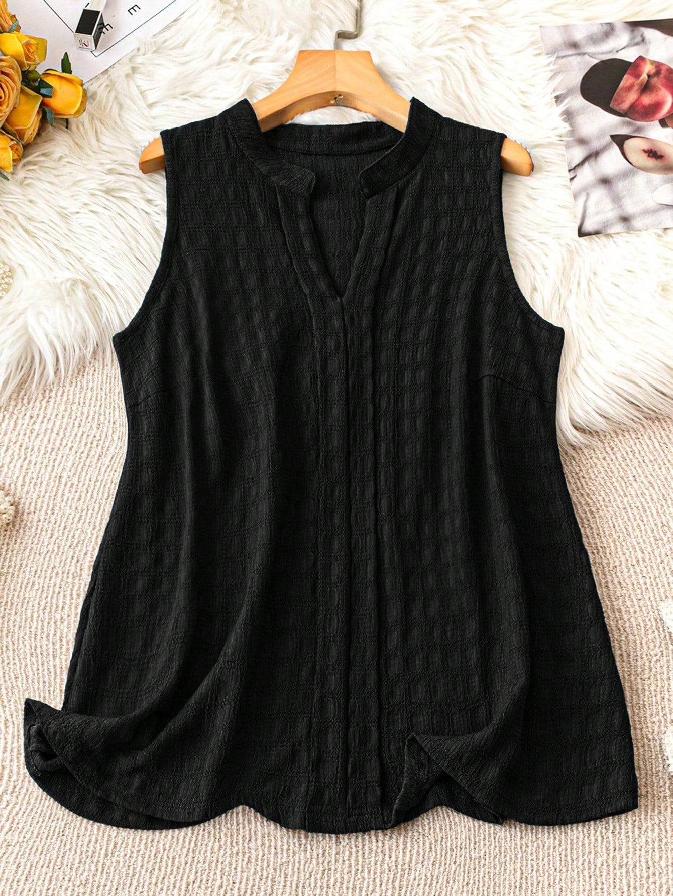 Camisa Regata Feminina Decote em V Regiane. Plus Size