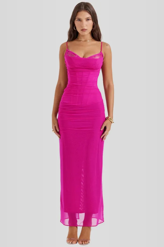 Vestido Longo Slim Fit - Modelo Nhayra