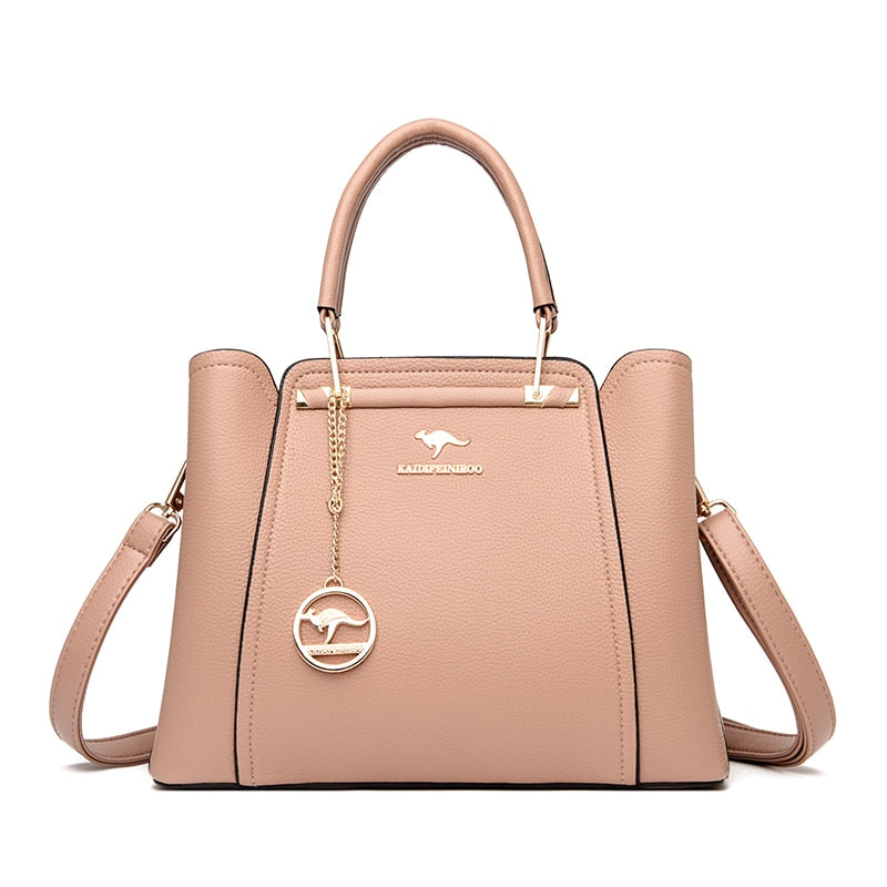 Bolsa Feminina de Couro Legítimo Luxuosa Corelle
