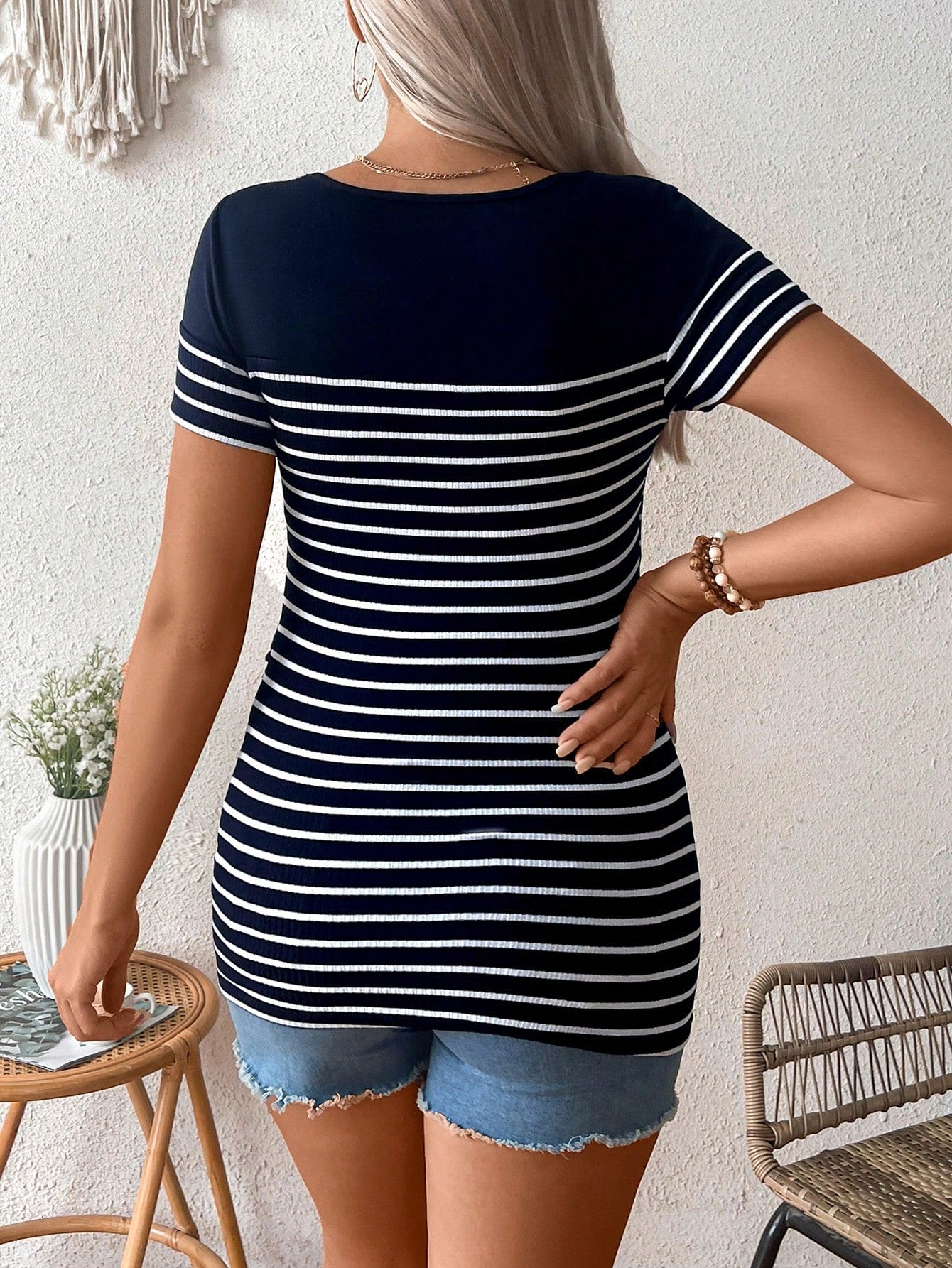 Blusa materna listrada Beatriz