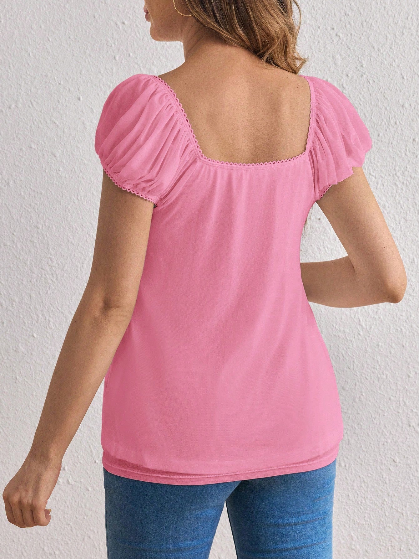 Blusa materna com detalhe de renda Lissa