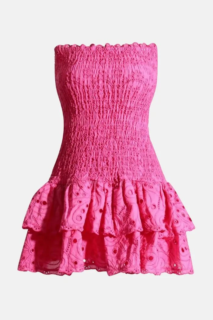 Vestido Mini Em Babados - Modelo Grego