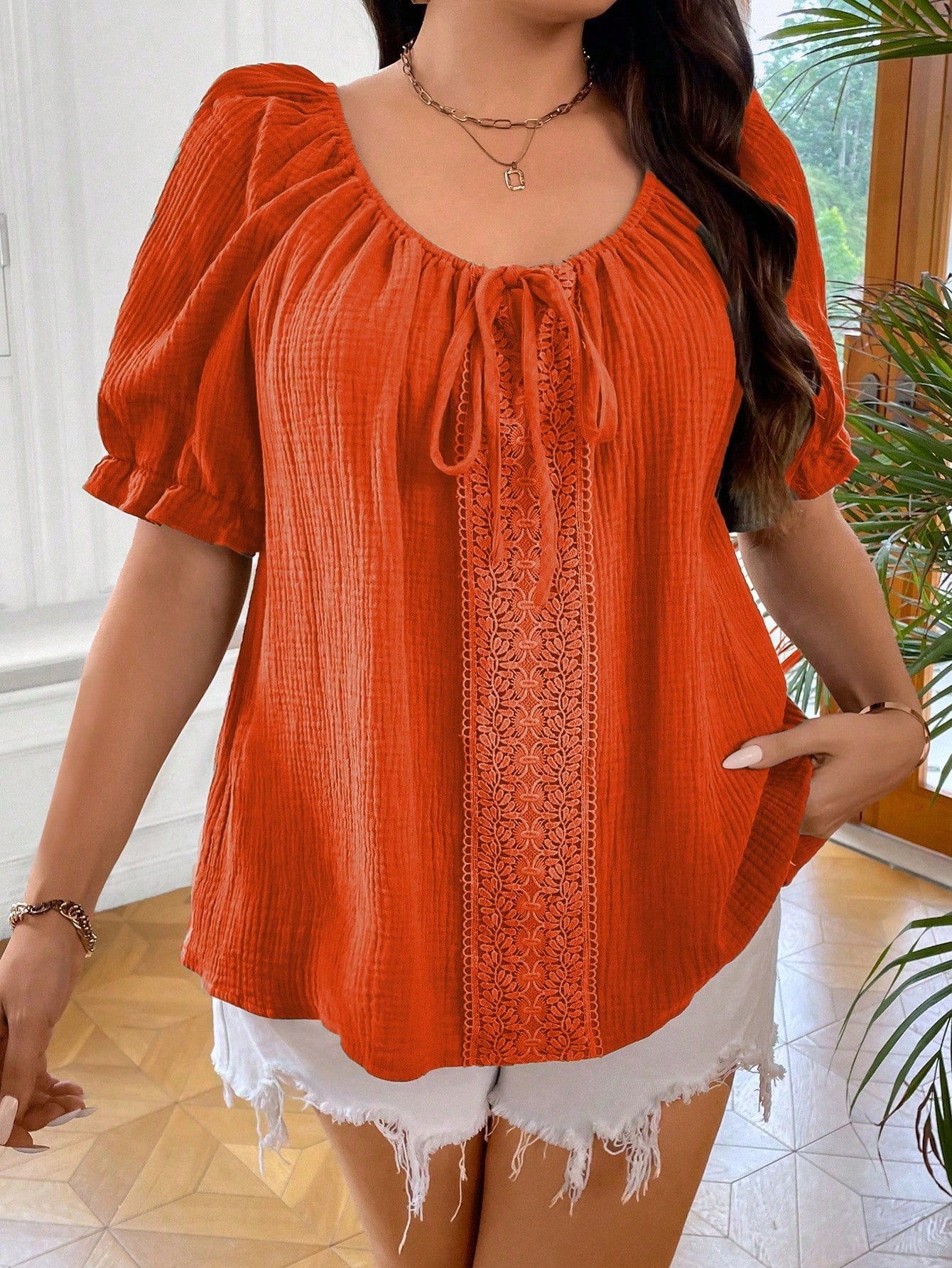 Blusa Feminina Manga Curta Talita. Plus Size