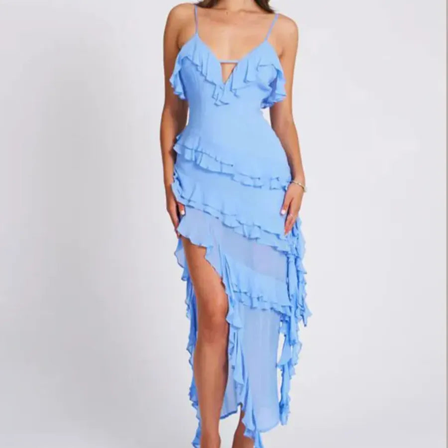 Vestido longo fluído - Modelo Miranda