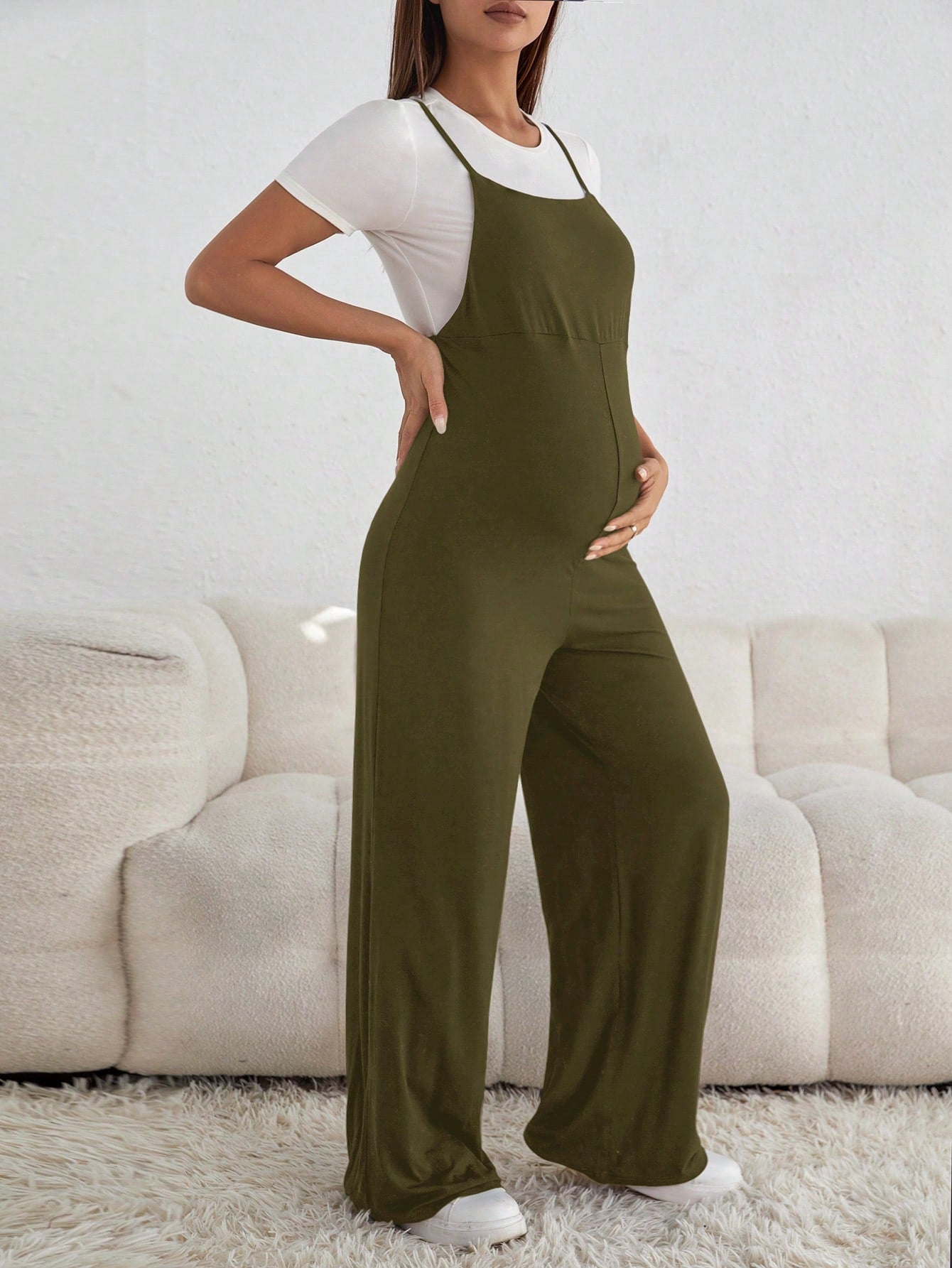 Macacão Feminino Maternal com alcinhas Victória