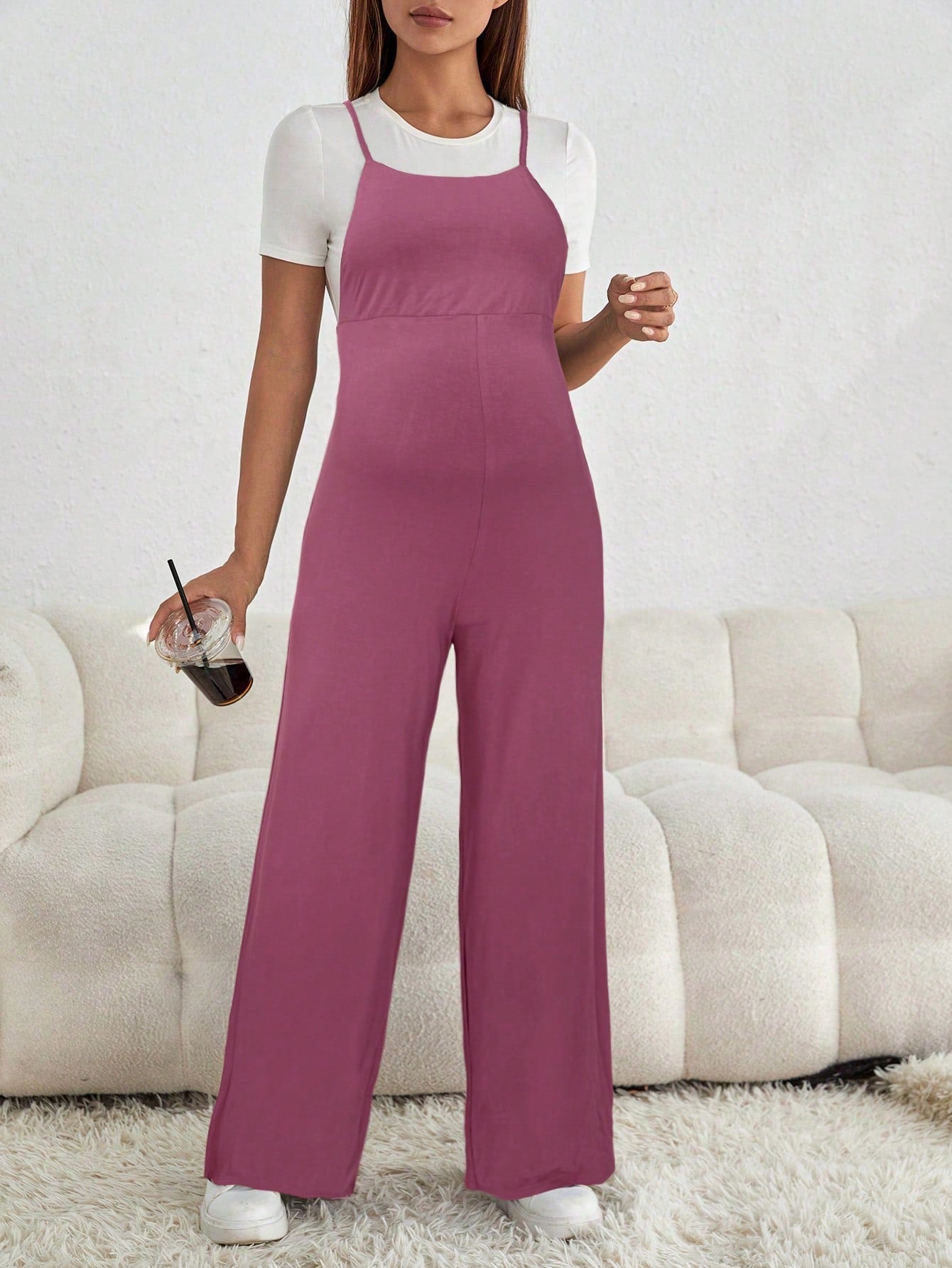 Macacão Feminino Maternal com alcinhas Victória