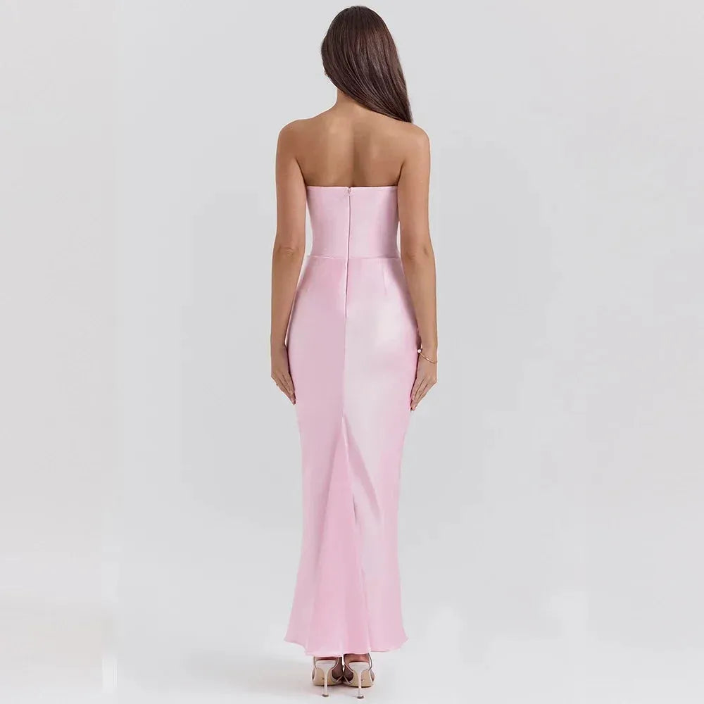 Vestido Acetinado Modelo Thaís