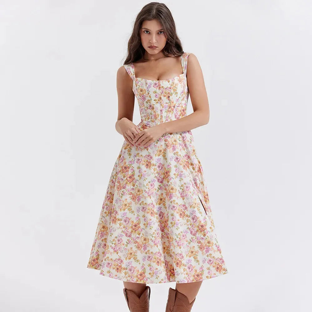 Vestido Midi Estilo corset - Modelo Aryana