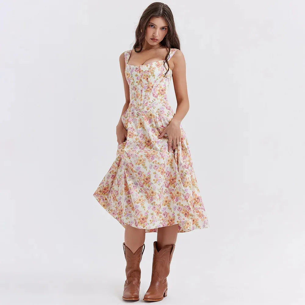 Vestido Midi Estilo corset - Modelo Aryana