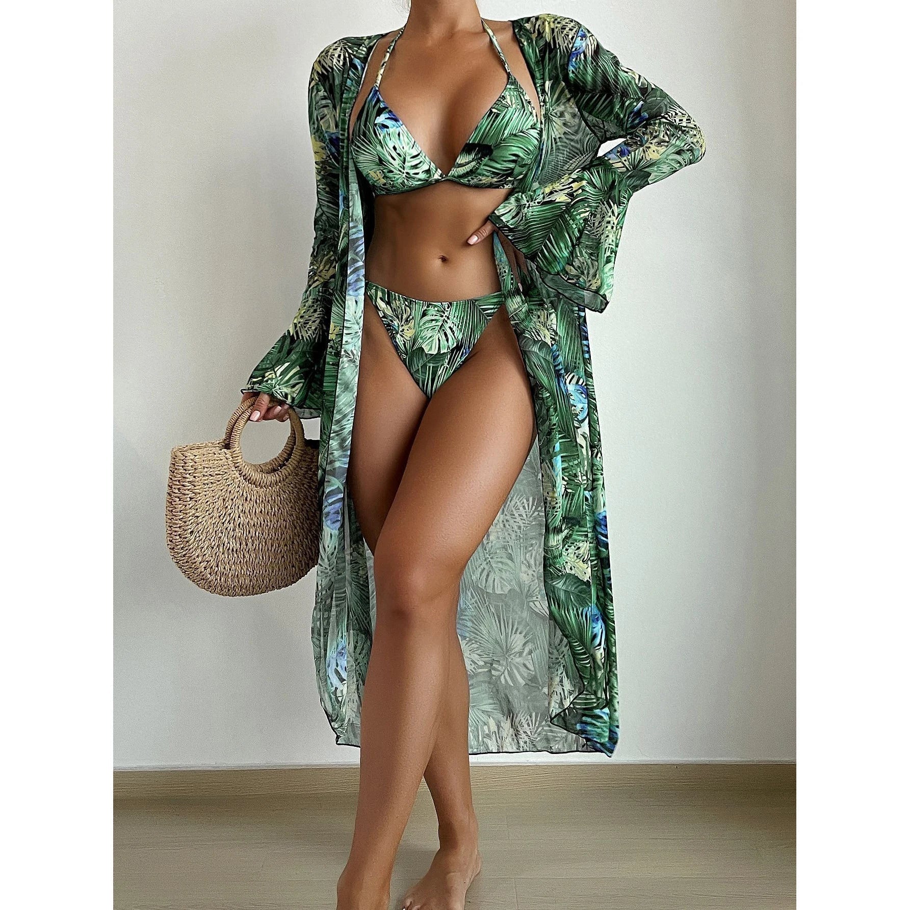 Conjunto Biquíni Feminino Saia de Praia com Bojo Corelle