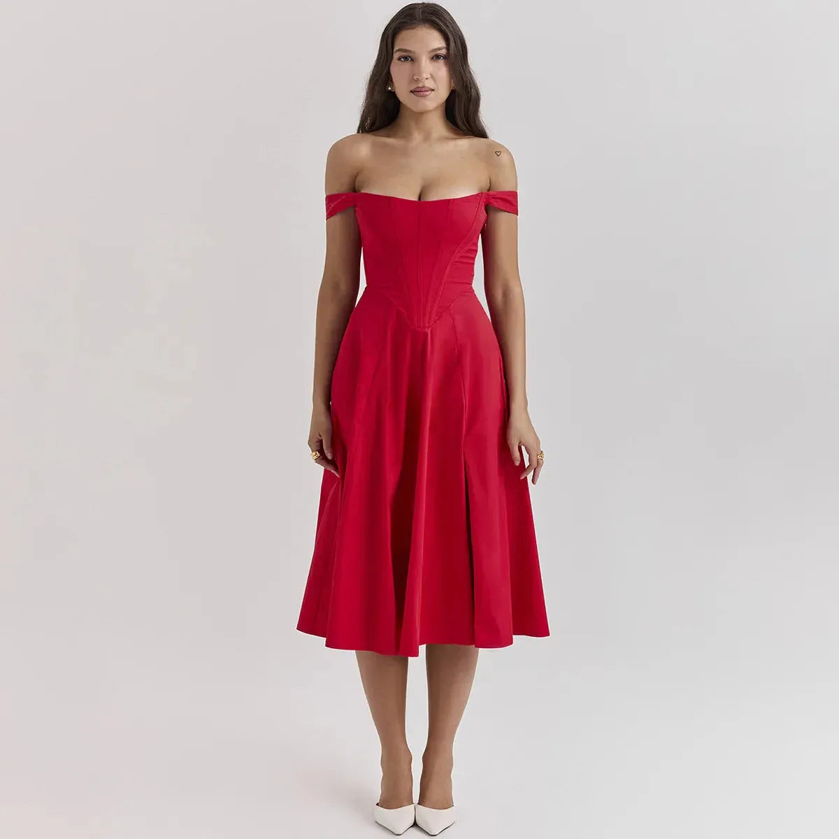 Vestido Midi Estilo corset - Modelo Aryana