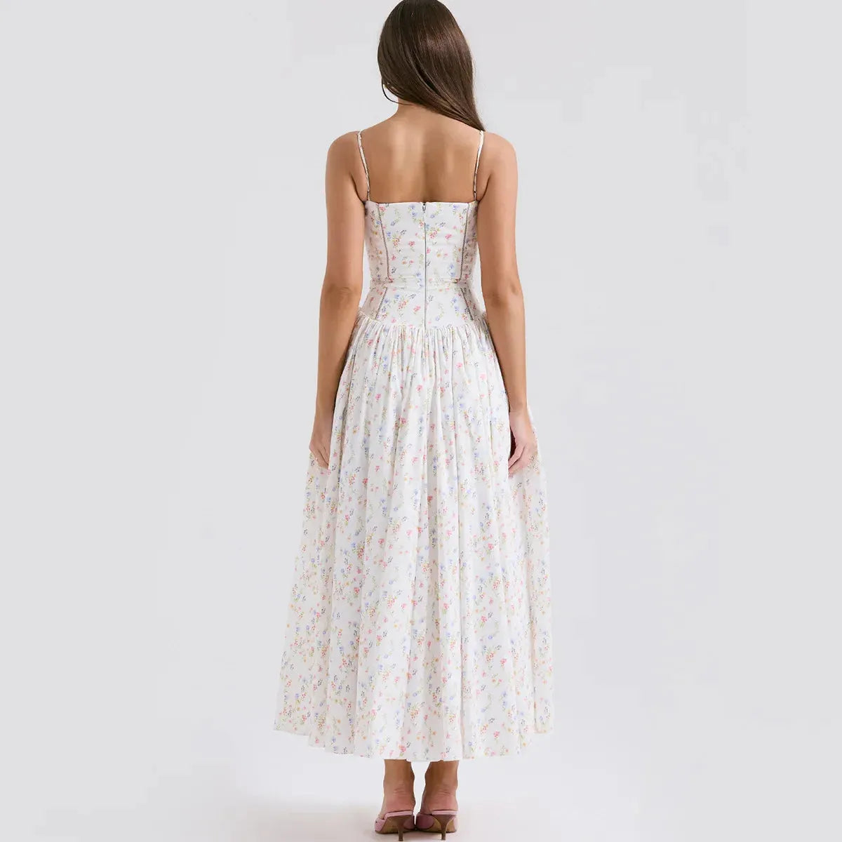 Vestido Midi Floral - Modelo Izzie