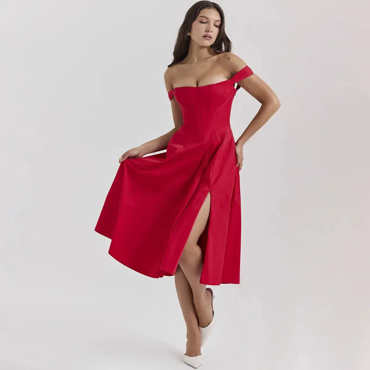 Vestido Midi Estilo corset - Modelo Aryana