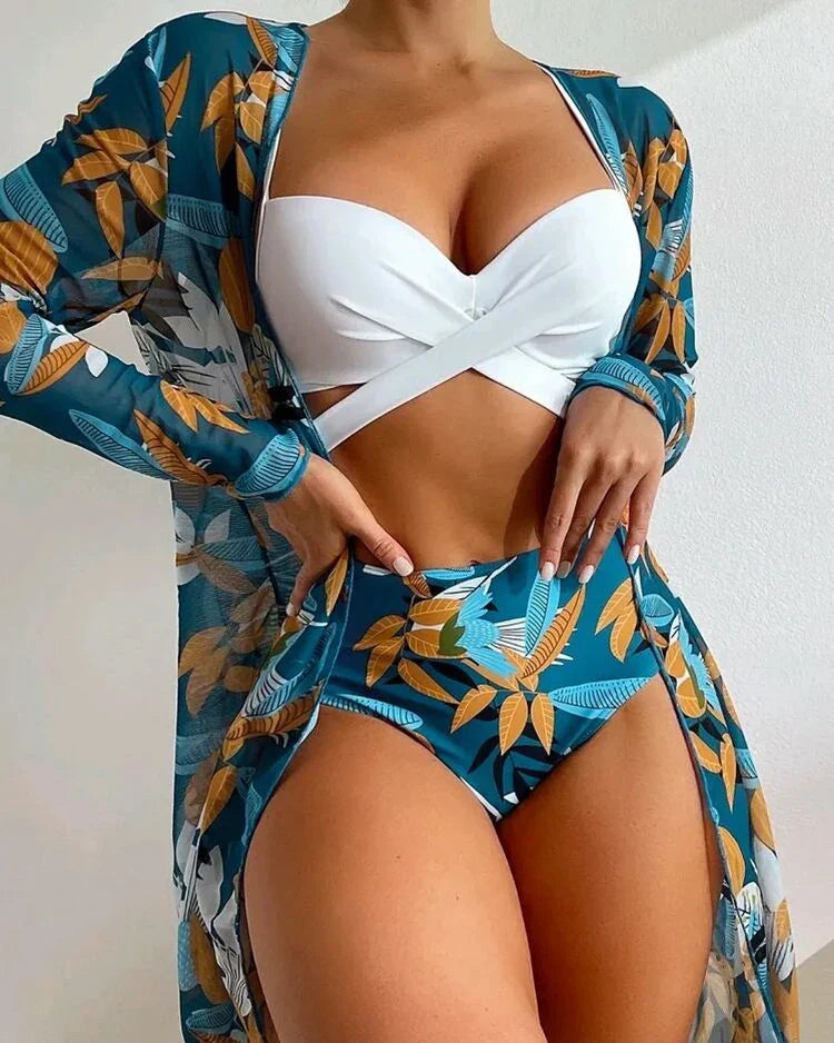 Conjunto Biquíni Feminino Saia de Praia com Bojo Corelle