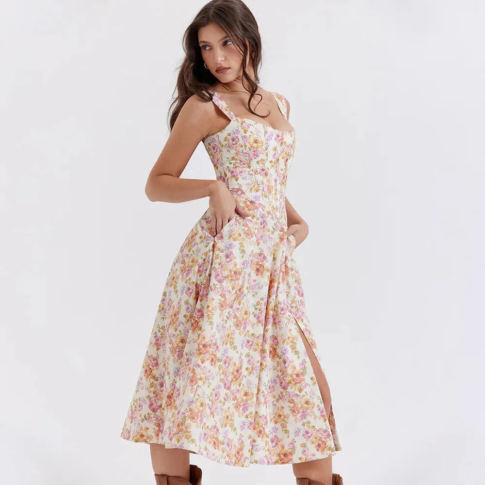 Vestido Midi Estilo corset - Modelo Aryana