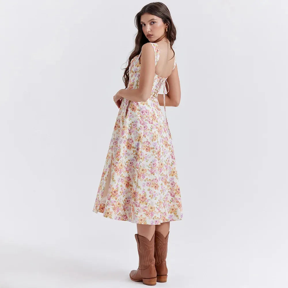 Vestido Midi Estilo corset - Modelo Aryana