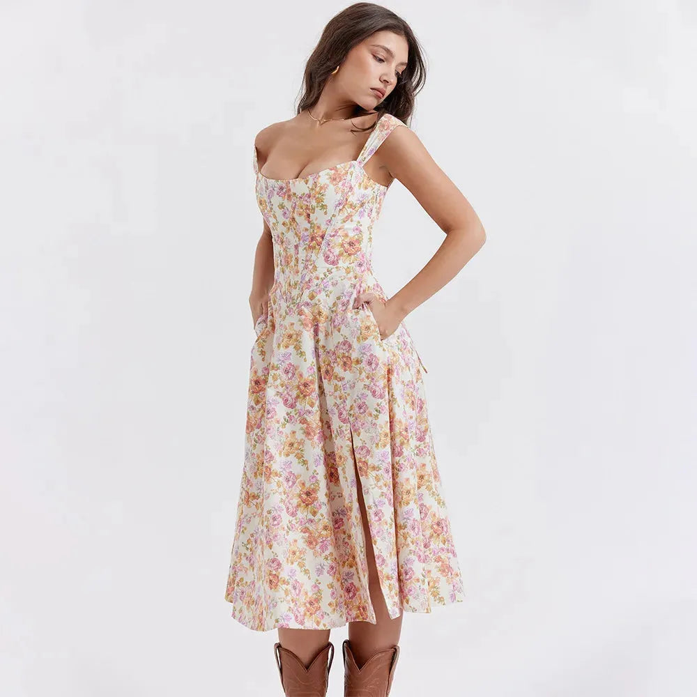 Vestido Midi Estilo corset - Modelo Aryana