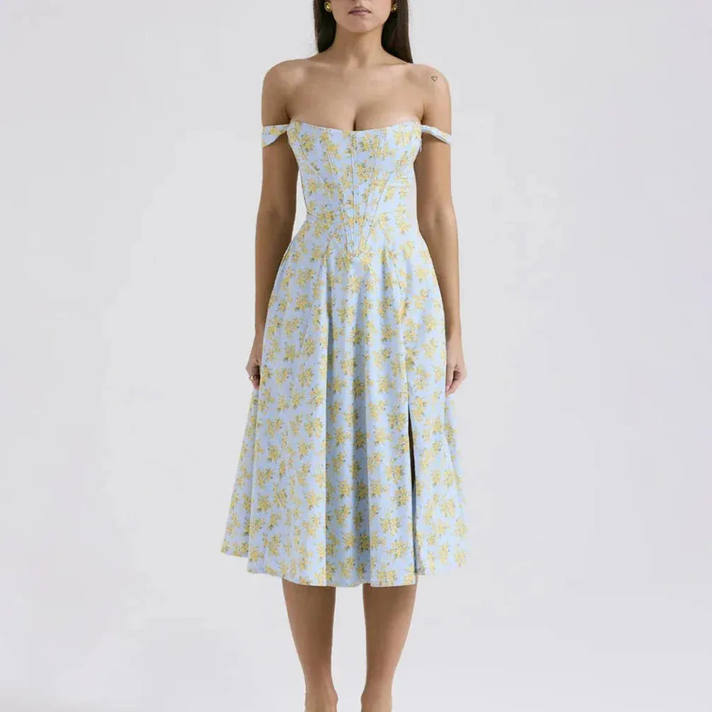 Vestido Midi Estilo corset - Modelo Aryana