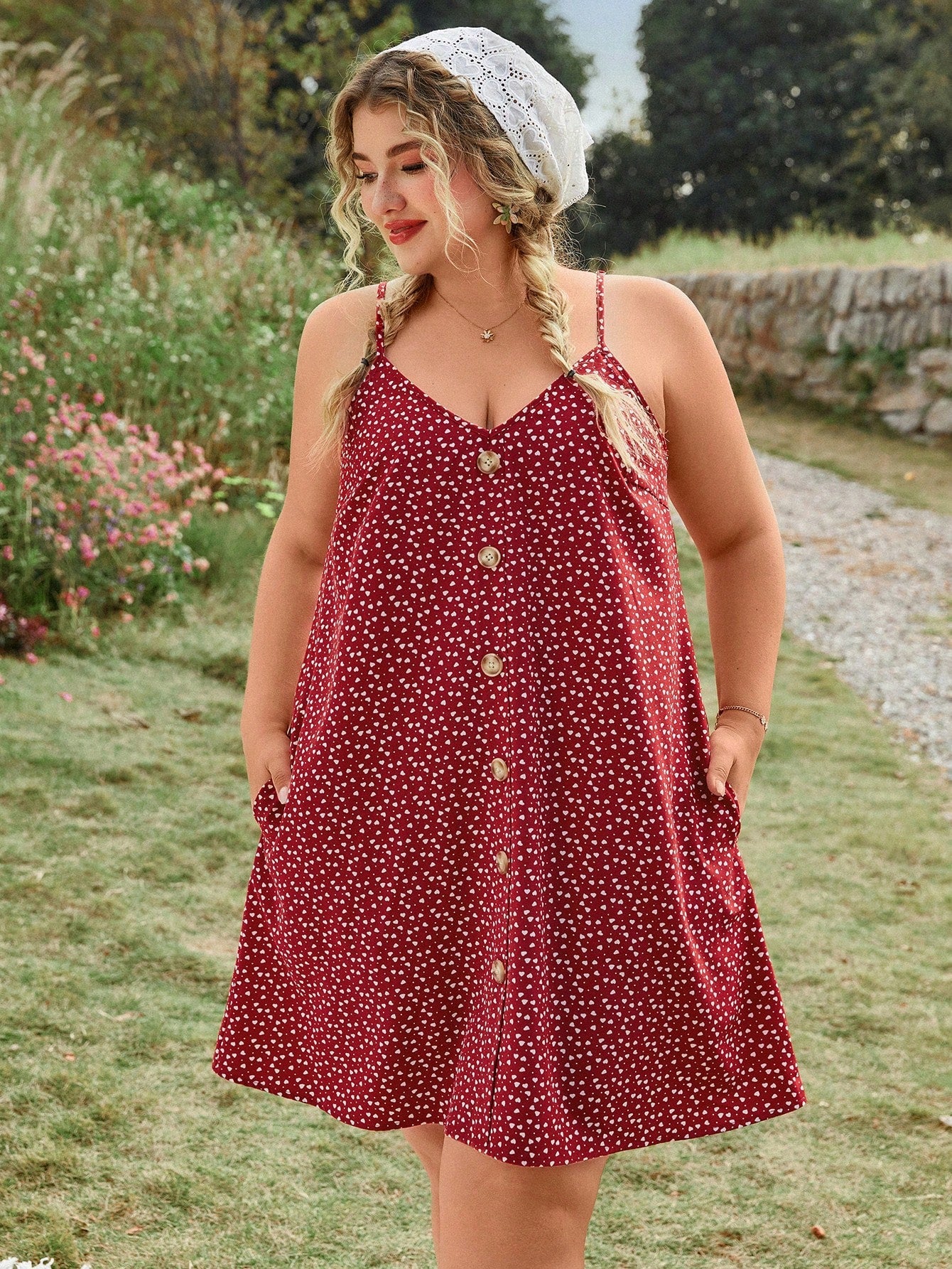 Vestido Feminino com Botões Frontais e Modelagem Soltinha - Poliane . Plus Size