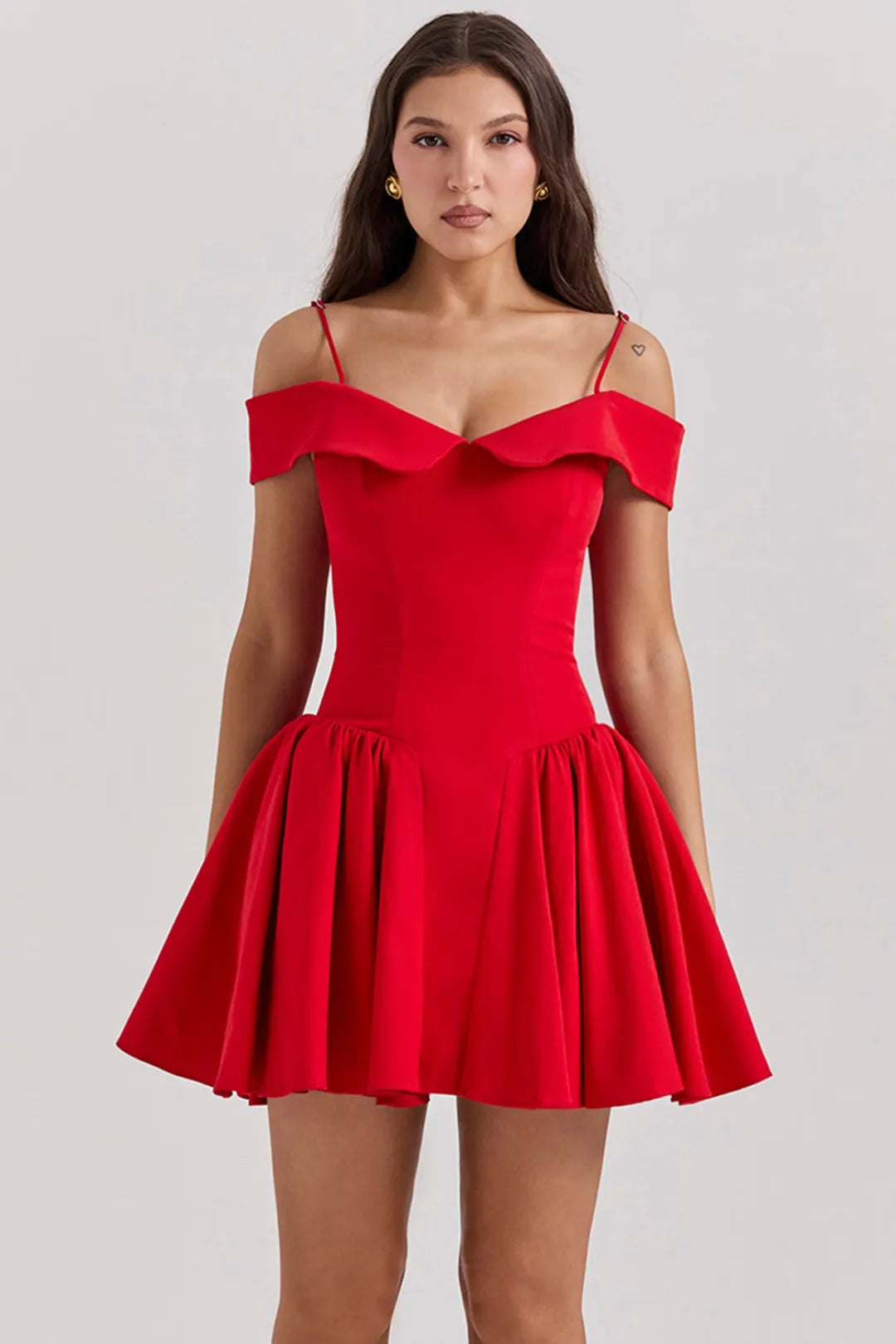 Vestido Curto Modelador Off Shoulder