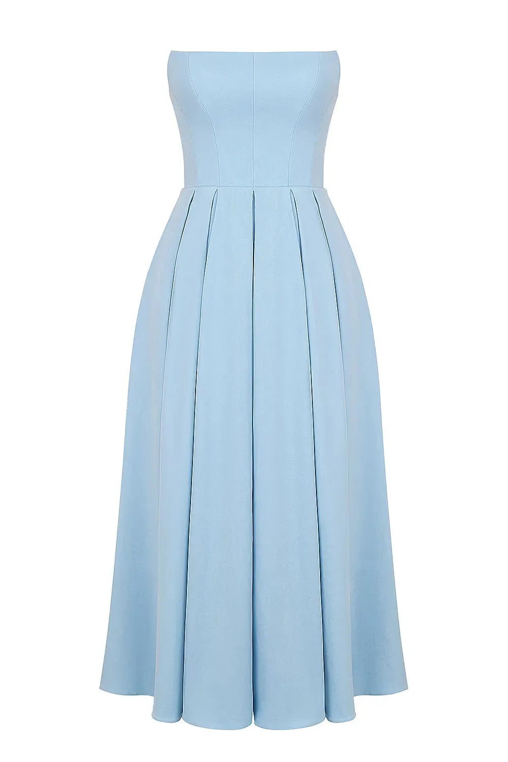 Vestido Feminino Midi Sem Alça Modelo Audrey