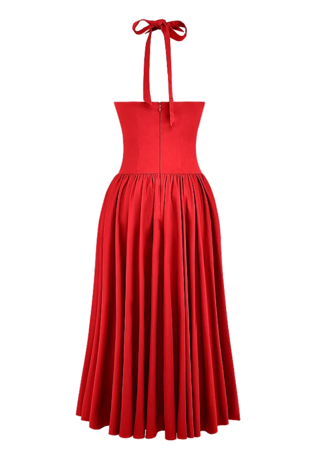 Vestido Midi Vermelho Passione - Modelo Elloa