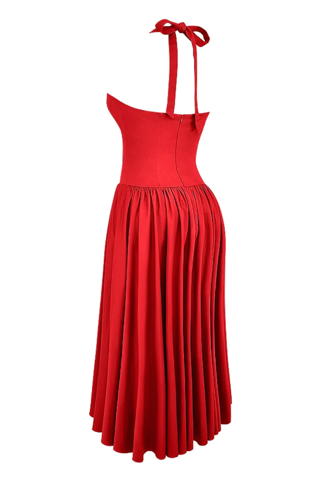 Vestido Midi Vermelho Passione - Modelo Elloa