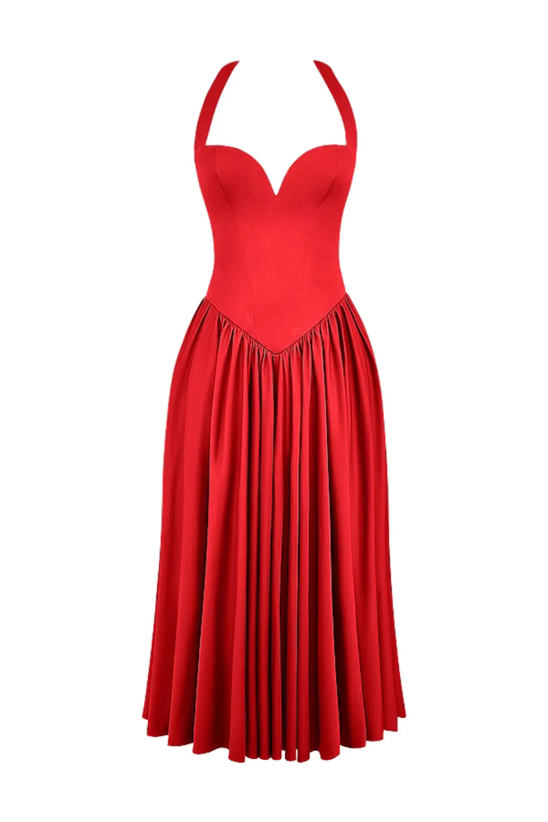 Vestido Midi Vermelho Passione - Modelo Elloa