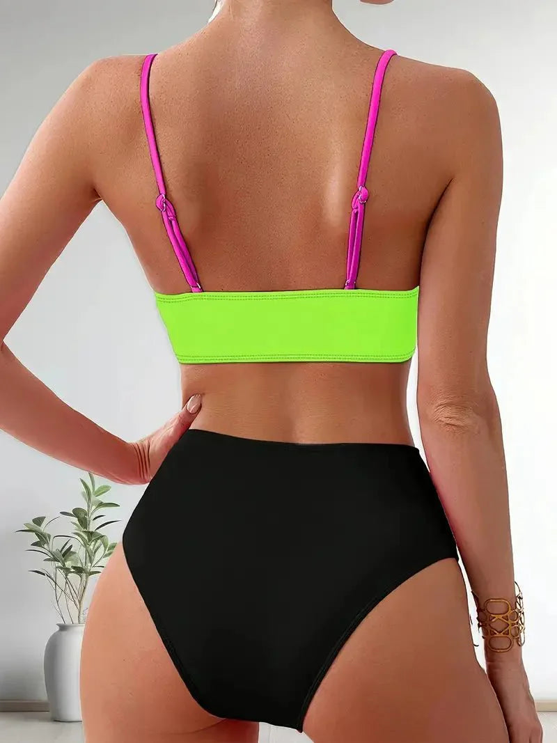 Biquíni Feminino Cruzado Duas Cores Mavie