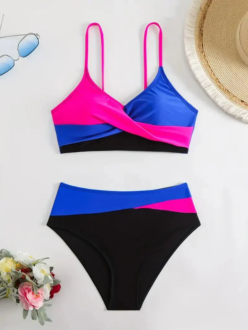 Biquíni Feminino Cruzado Duas Cores Mavie