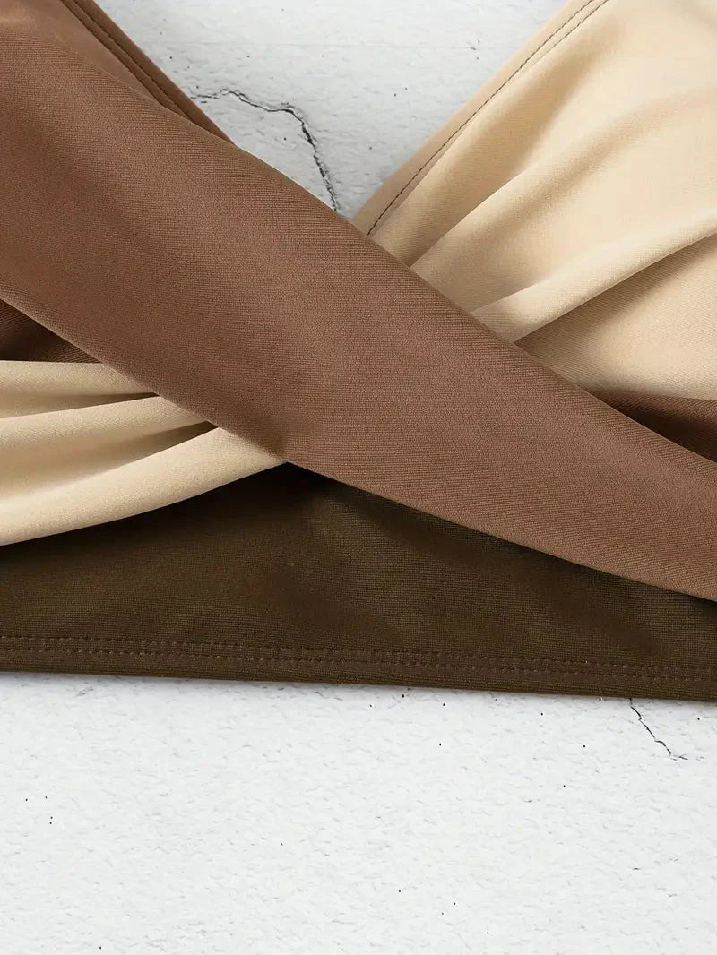 Biquíni Feminino Cruzado Duas Cores Mavie