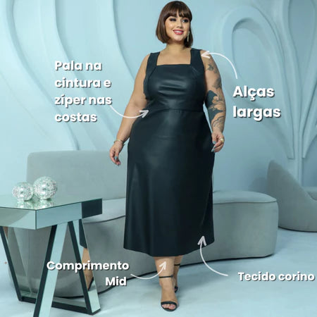 Vestido Plusize midi Carmet