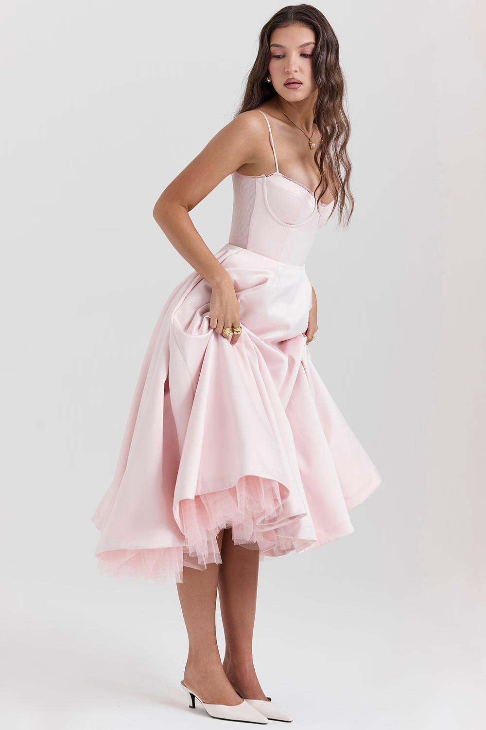 Vestido Midi Cloe - Modela a Cintura | Dupla Camada