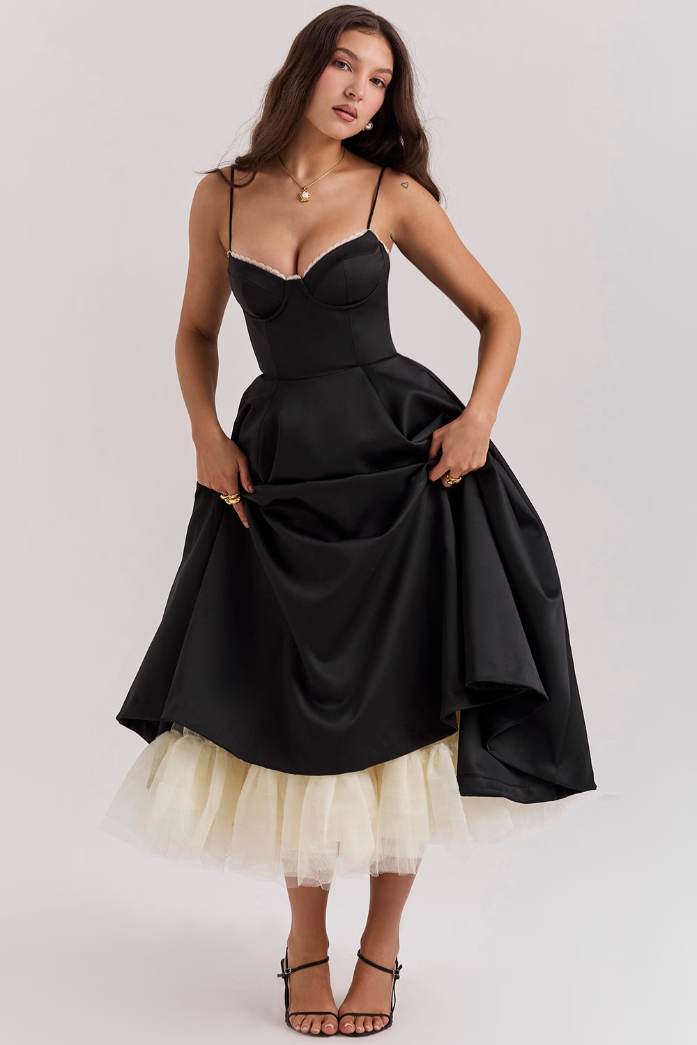 Vestido Midi Cloe - Modela a Cintura | Dupla Camada