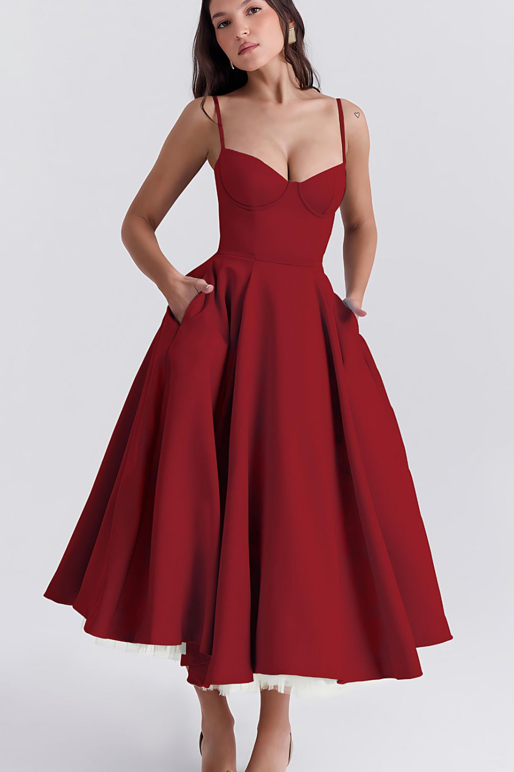 Vestido Midi Cloe - Modela a Cintura | Dupla Camada