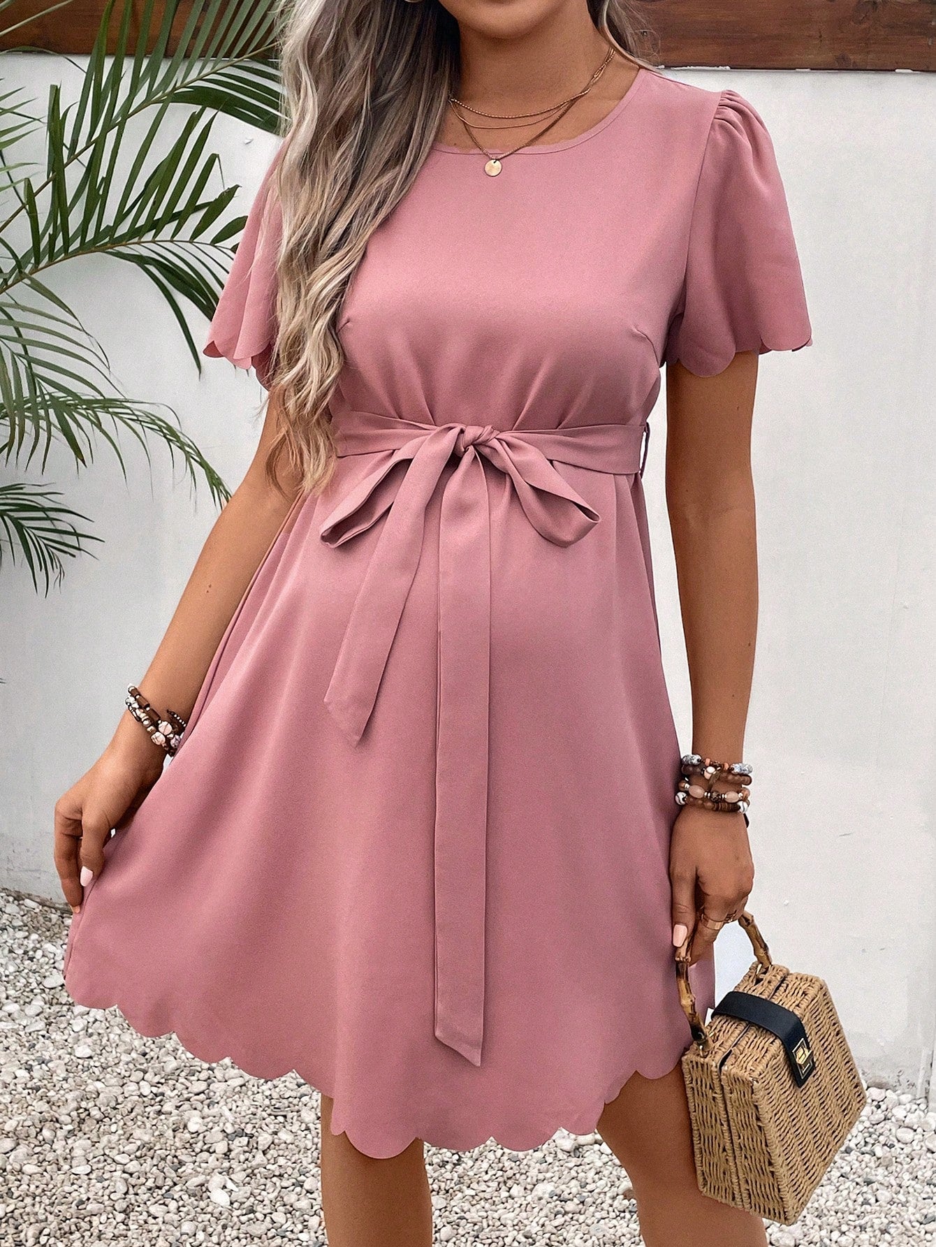 Vestido Feminino Maternal com cinto Susana