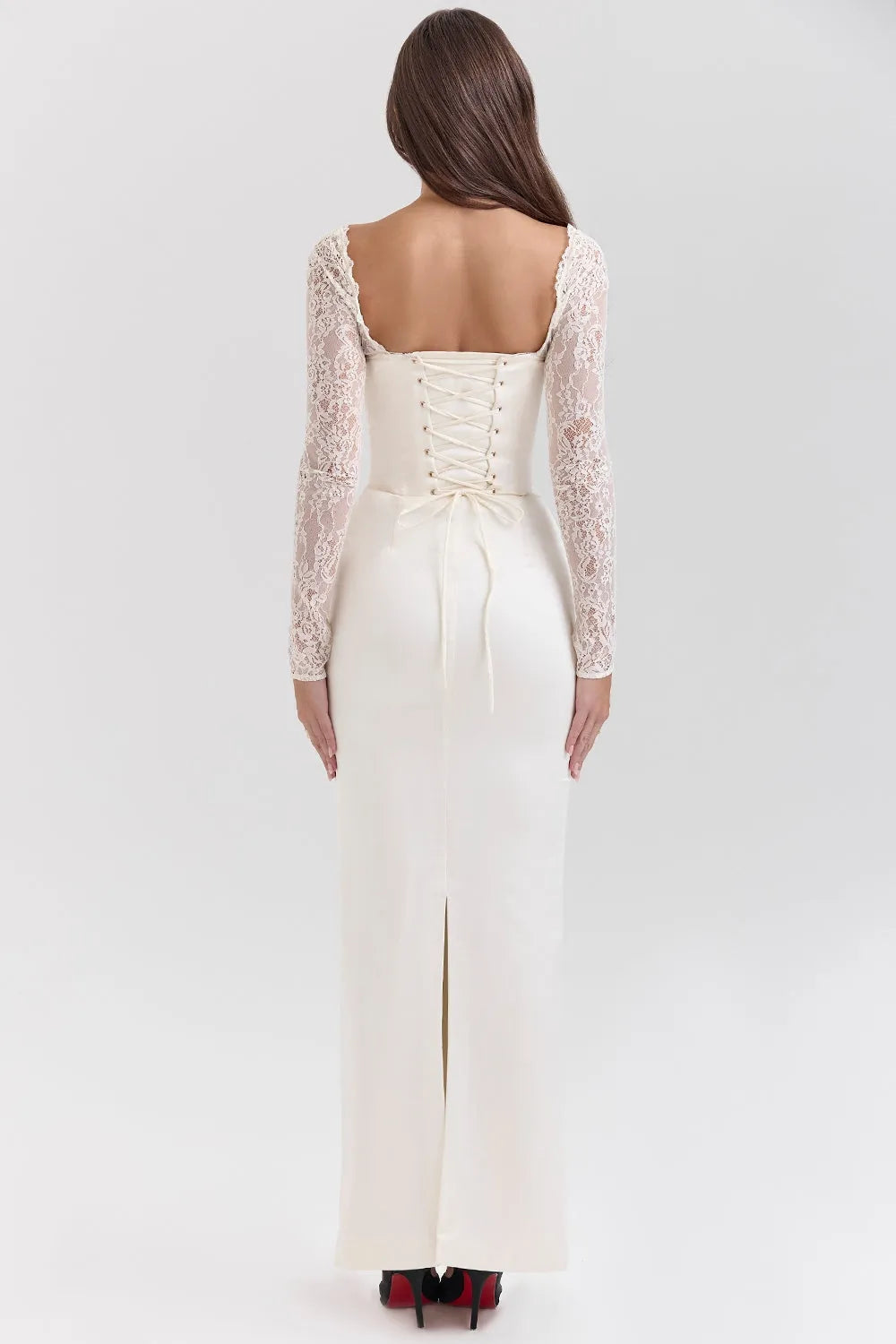 Vestido Longo Em Cetim - Modelo Redy