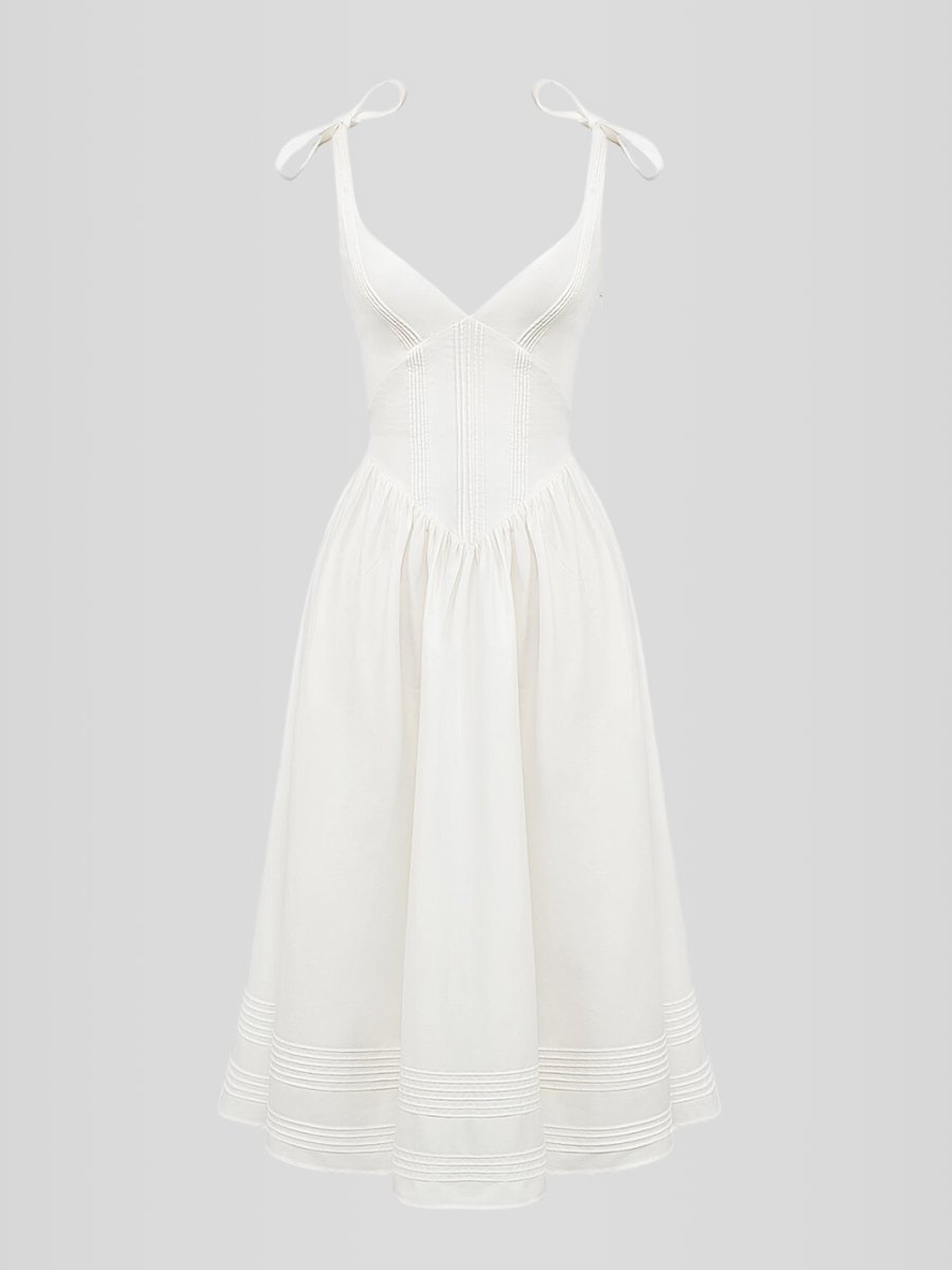 Vestido Corpete com barbatanas Modelo Becker