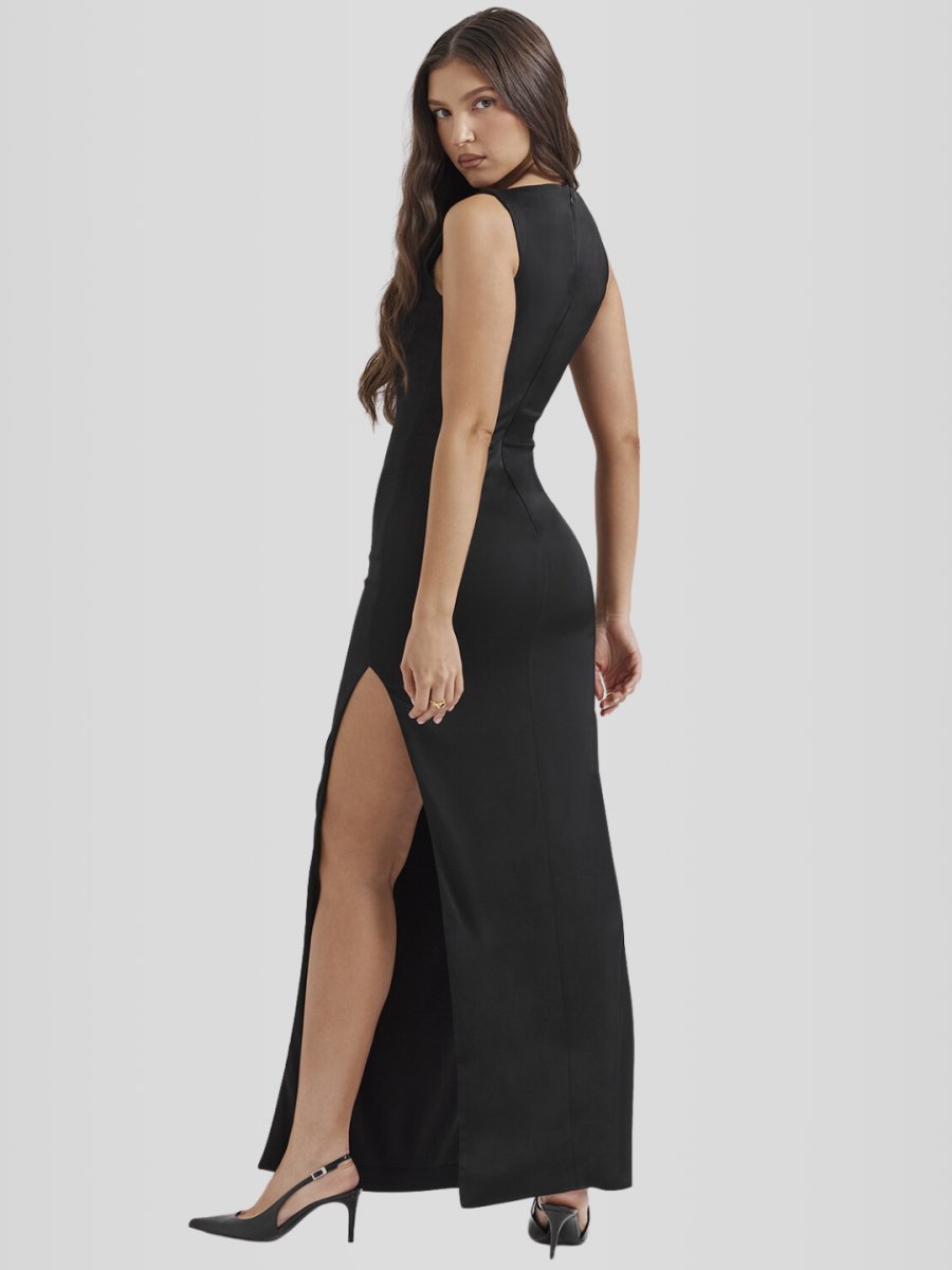 Vestido Longo Preto Modelo Naiva