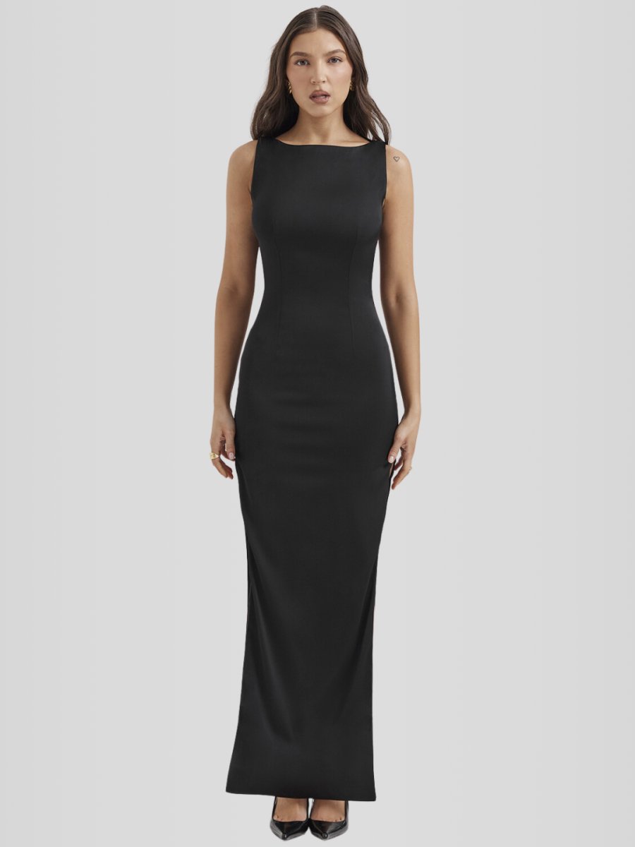 Vestido Longo Preto Modelo Naiva