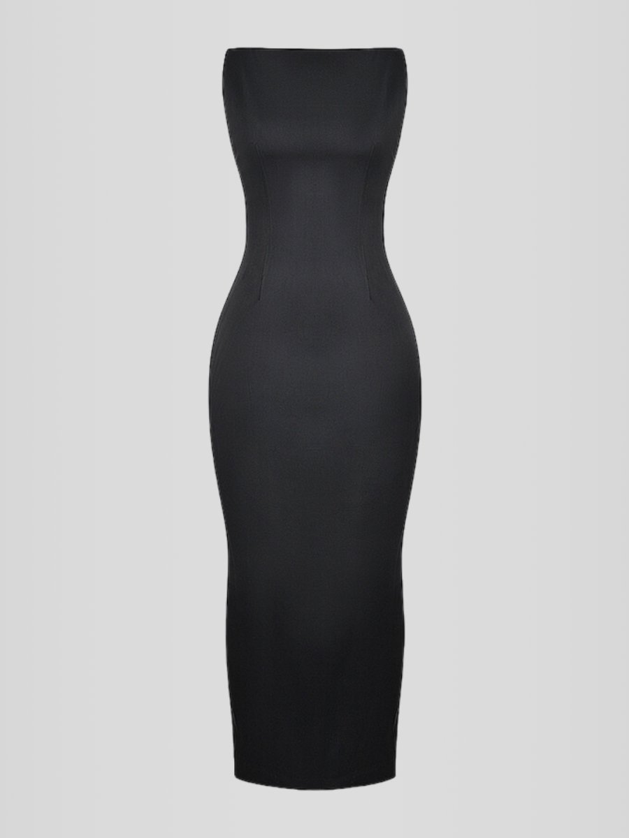 Vestido Longo Preto Modelo Naiva