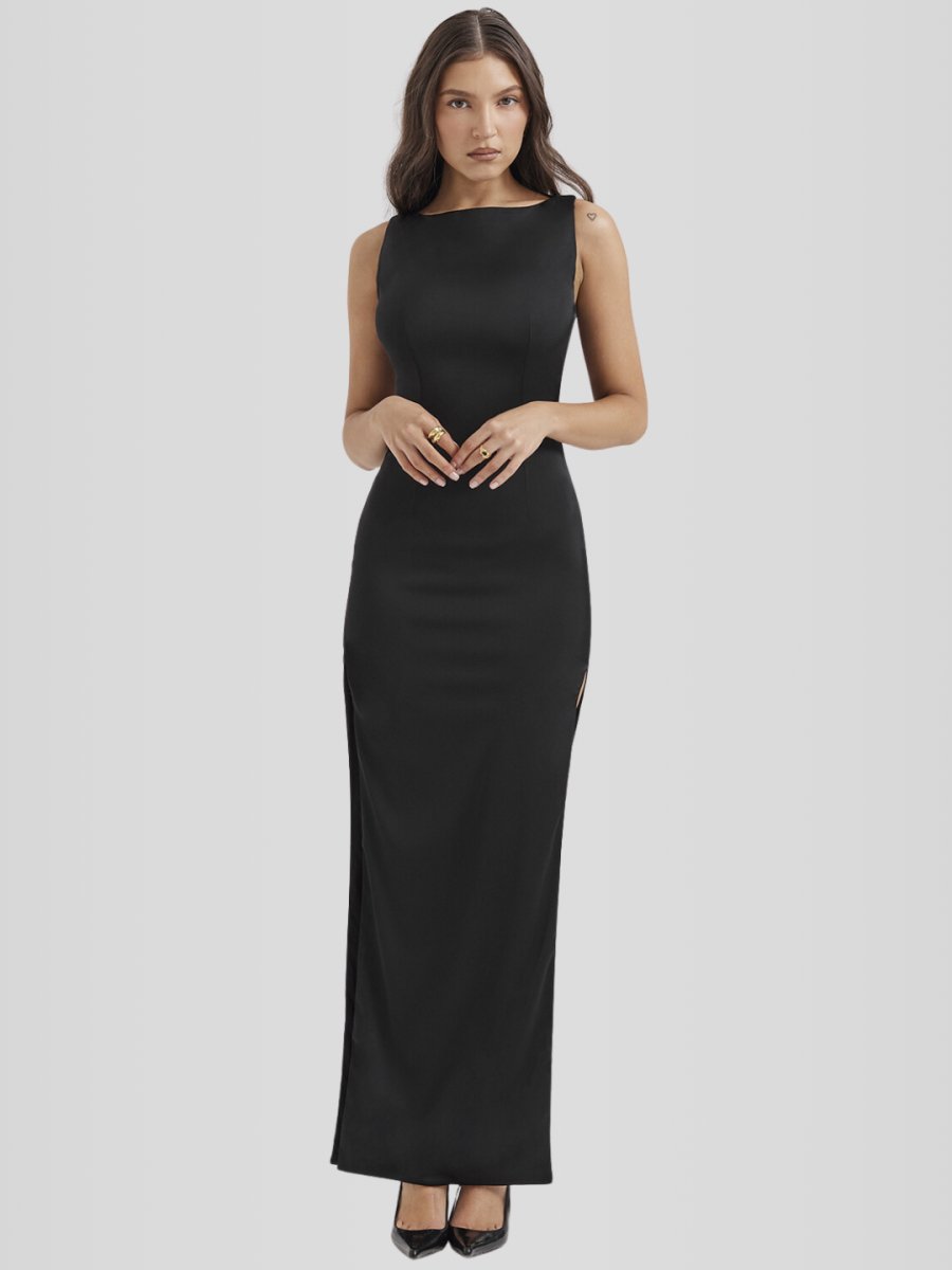 Vestido Longo Preto Modelo Naiva