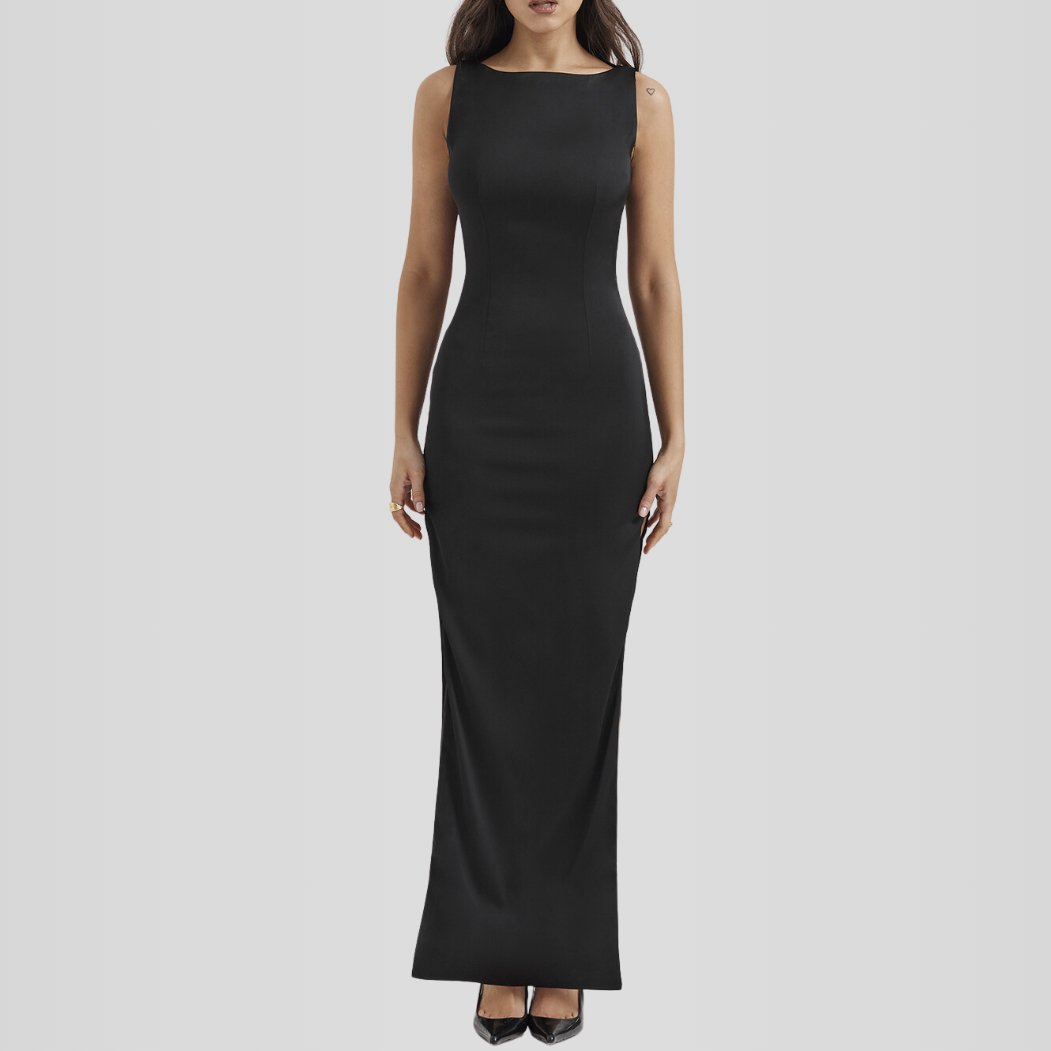 Vestido Longo Preto Modelo Naiva