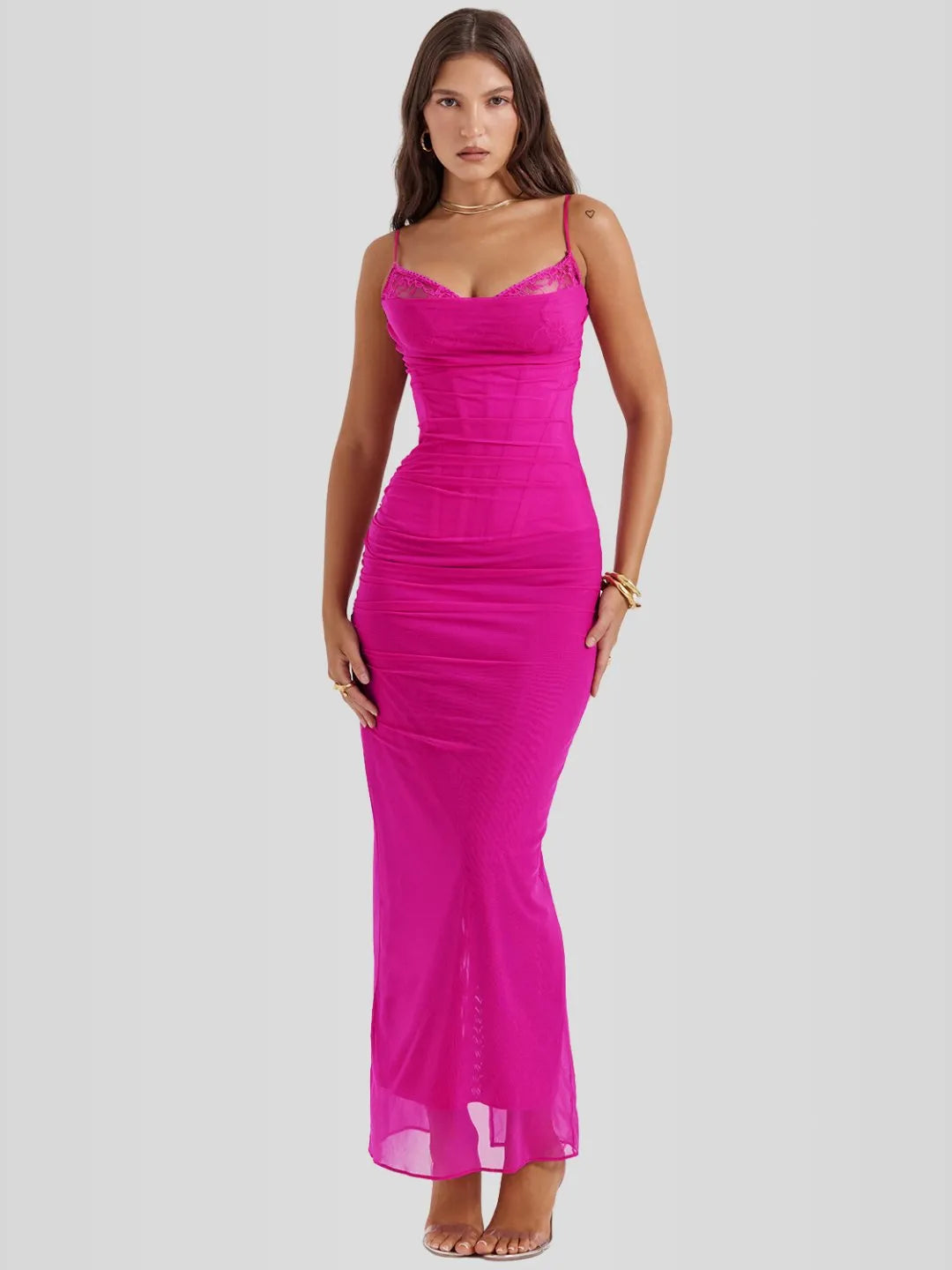 Vestido Longo Slim Fit - Modelo Nhayra