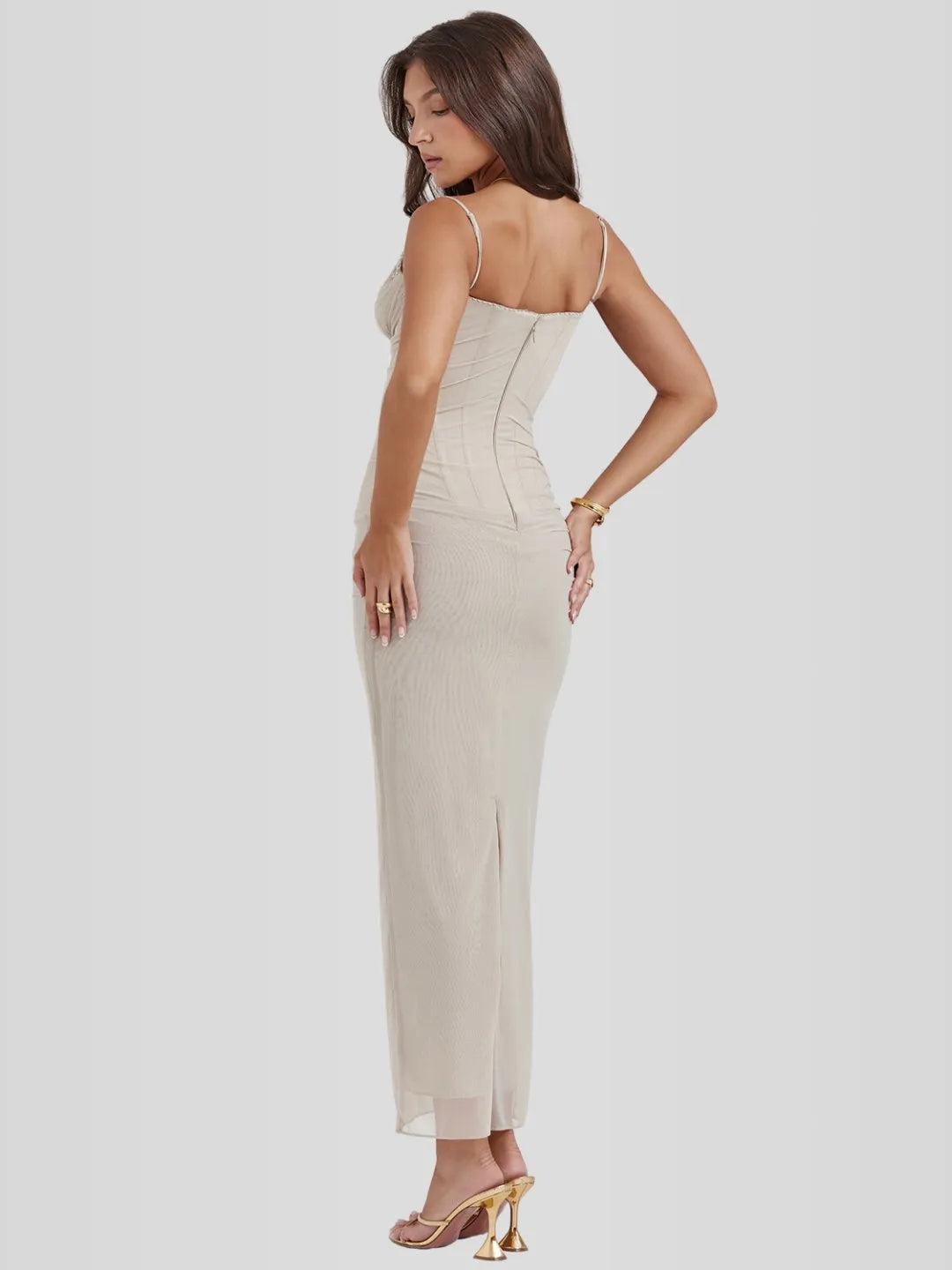 Vestido Longo Slim Fit - Modelo Nhayra