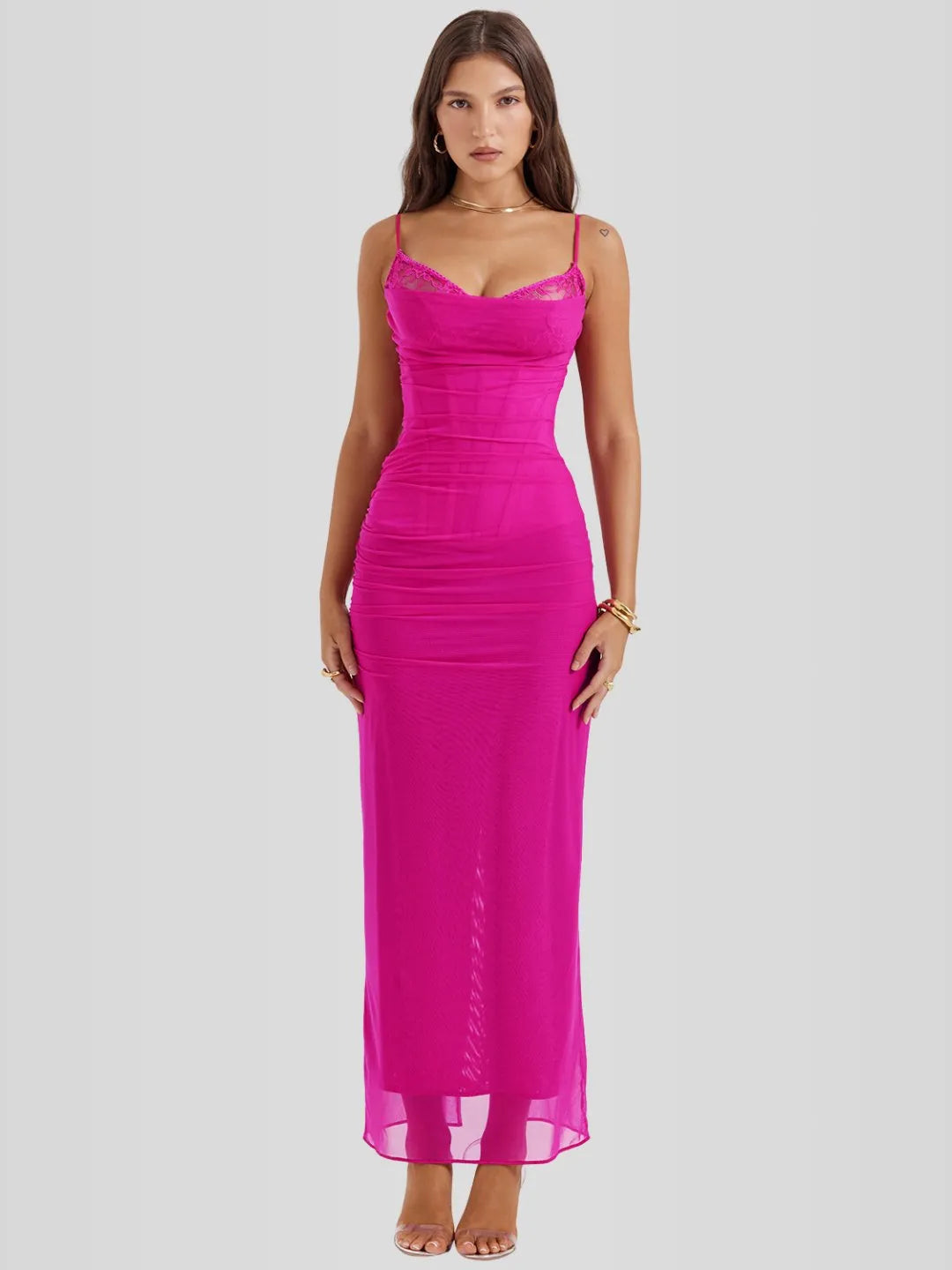 Vestido Longo Slim Fit - Modelo Nhayra