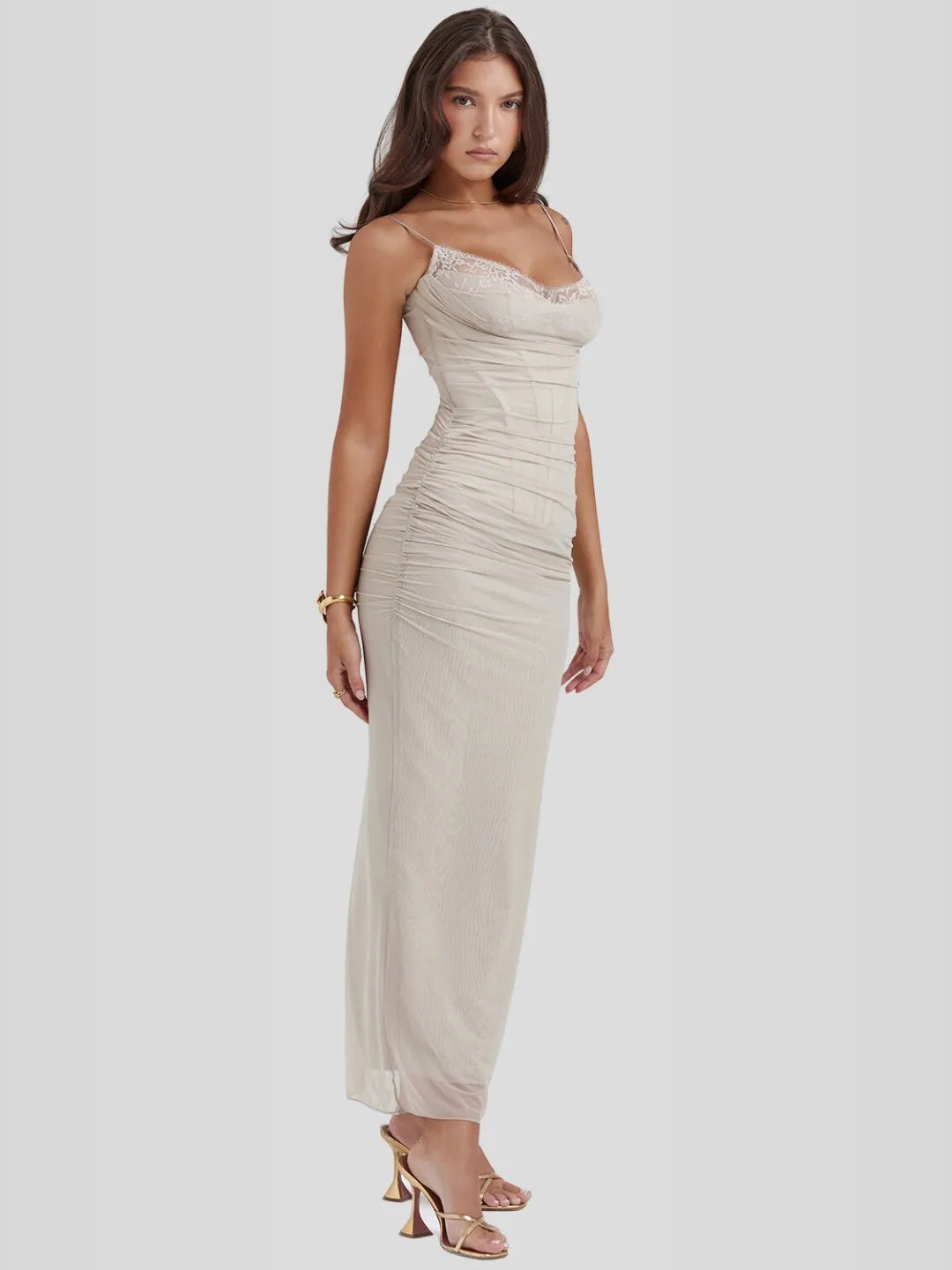 Vestido Longo Slim Fit - Modelo Nhayra