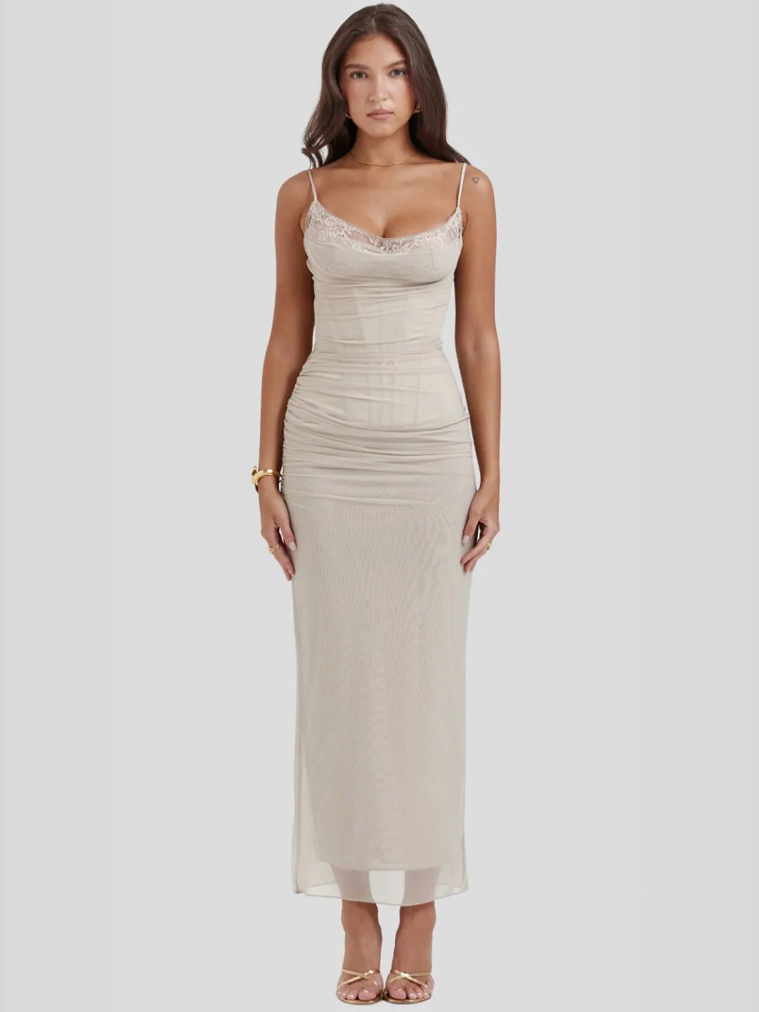 Vestido Longo Slim Fit - Modelo Nhayra