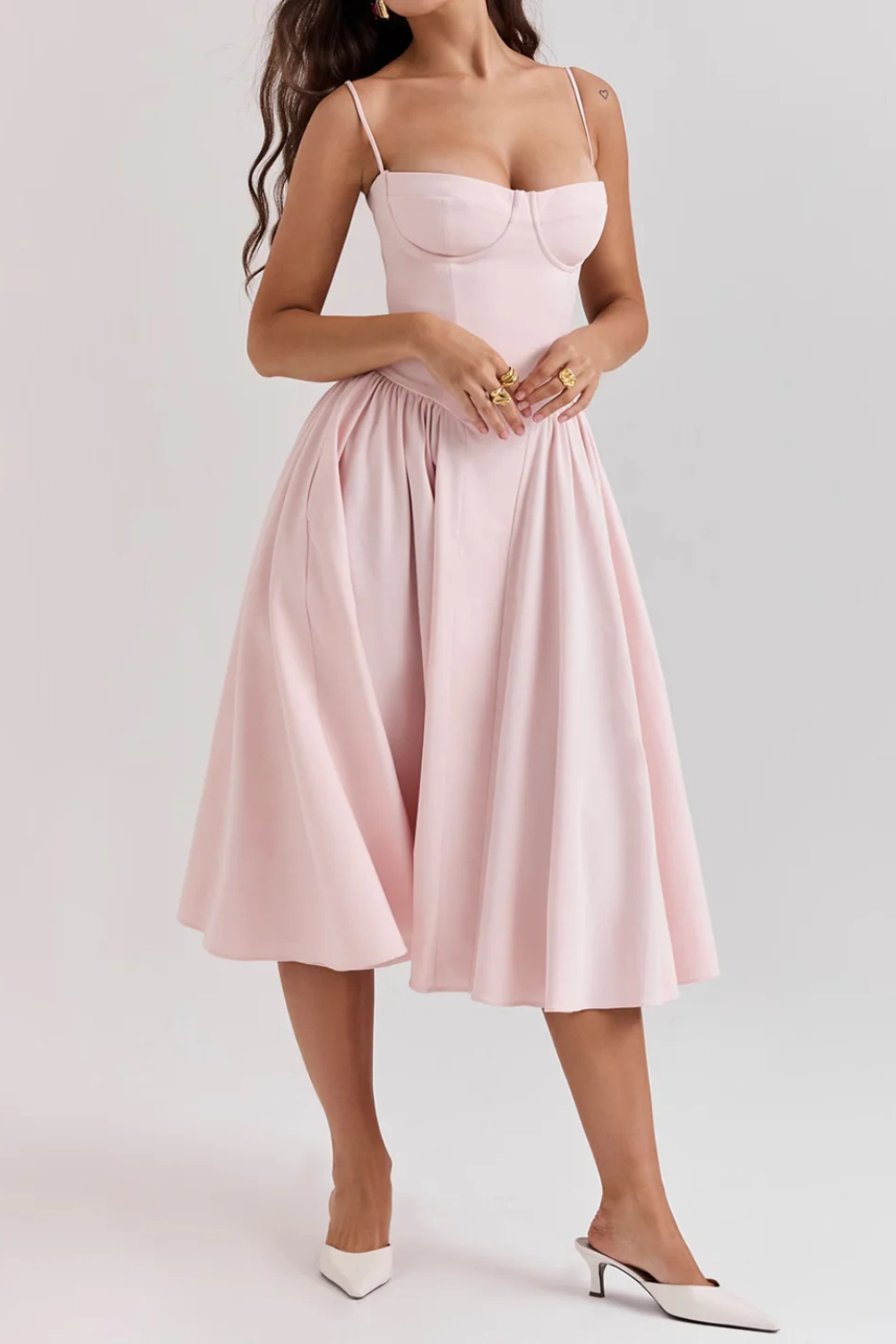 Vestido Midi Slim Modelador - Modelo Yang